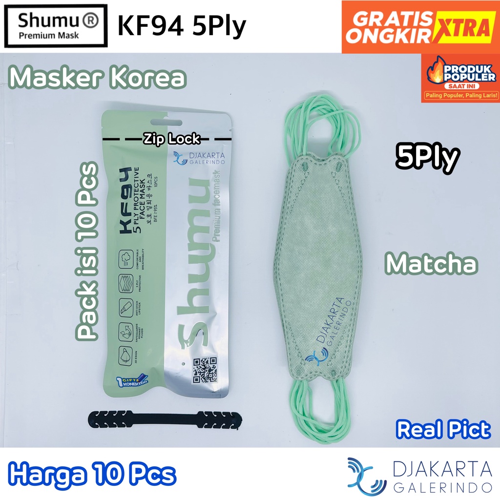 Masker SHUMU KF94 5Ply Original KEMENKES isi 10pcs