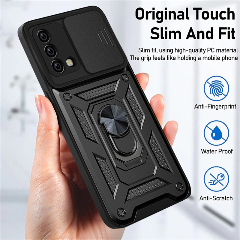 new product oppo a95 - a74 4g case armor slide camera protection case casing hp oppo a95 - a74 4g