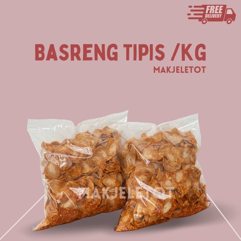 

Basreng tipis kering asin pedas 1 kilo