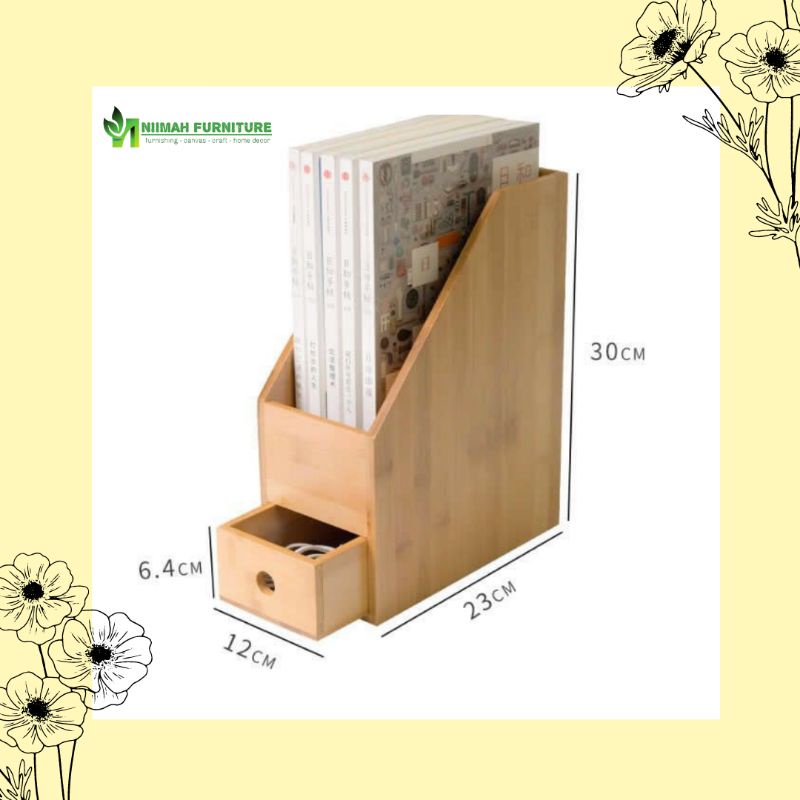Rak buku tempat berkas meja kerja / Tempat Penyangga Buku / Rak Buku Organizer Meja