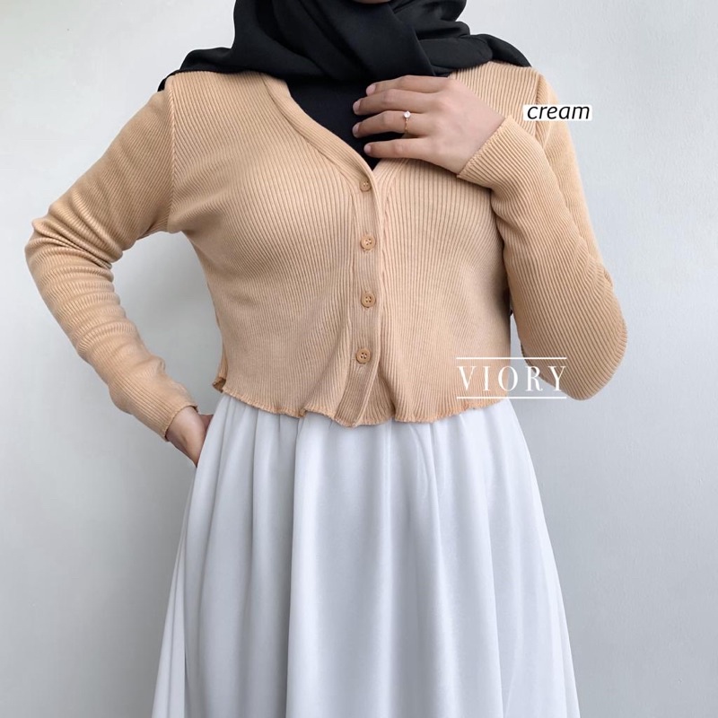 CROP RIB OUTER (outer wanita/ outer pendek)