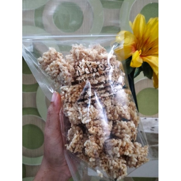 

rengginan miroso kemasan 250gr rasa bawang