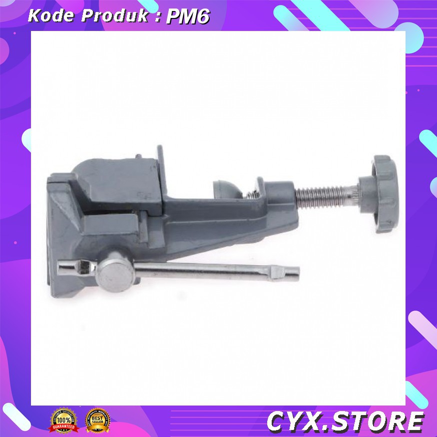 PM6 YTC Vise Clamp Capit Meja Alat Penjepit Kayu 12E8F3 Silver Grab Medan