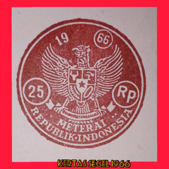 

KERTAS SEGEL TAHUN 1966..
