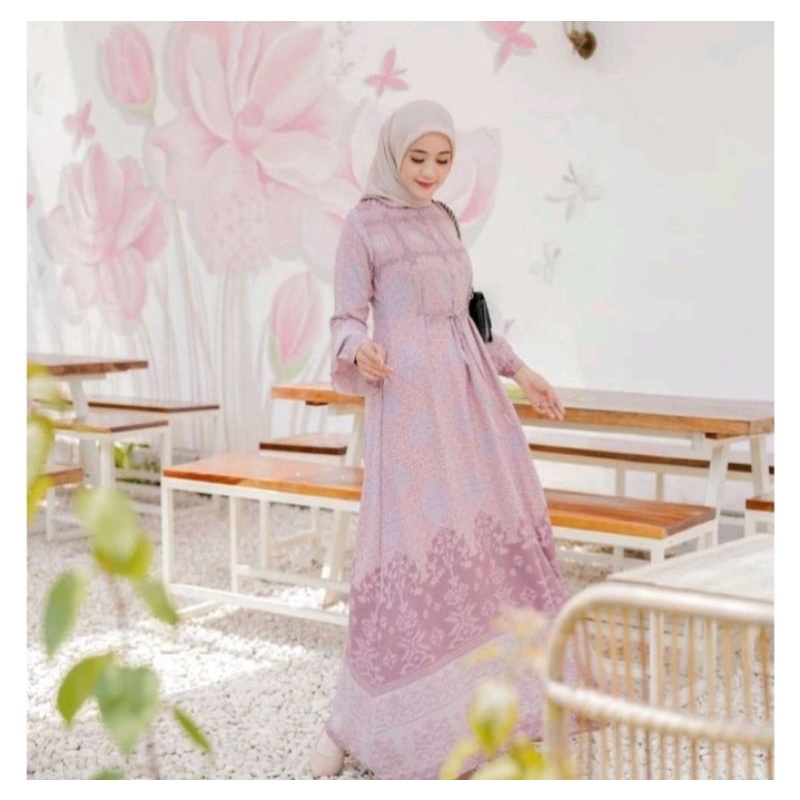 Gamis Maxmara Dior Silk Premium//Gamis Maxmara Lux Premium-Camelia pink