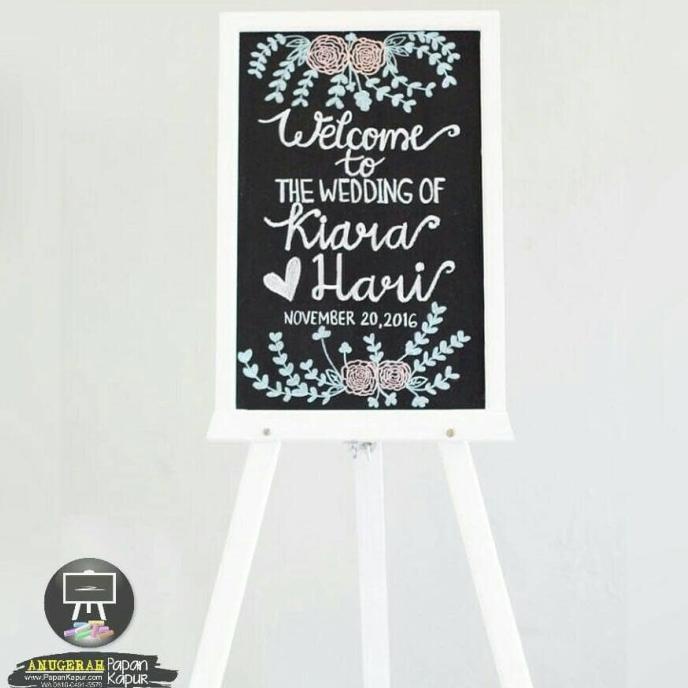 

[COD] Murah.. Papan Tulis Kapur Dekorasi Wedding 50x80 Stand 120 Chalkboard LIMITED EDITION Kode 190