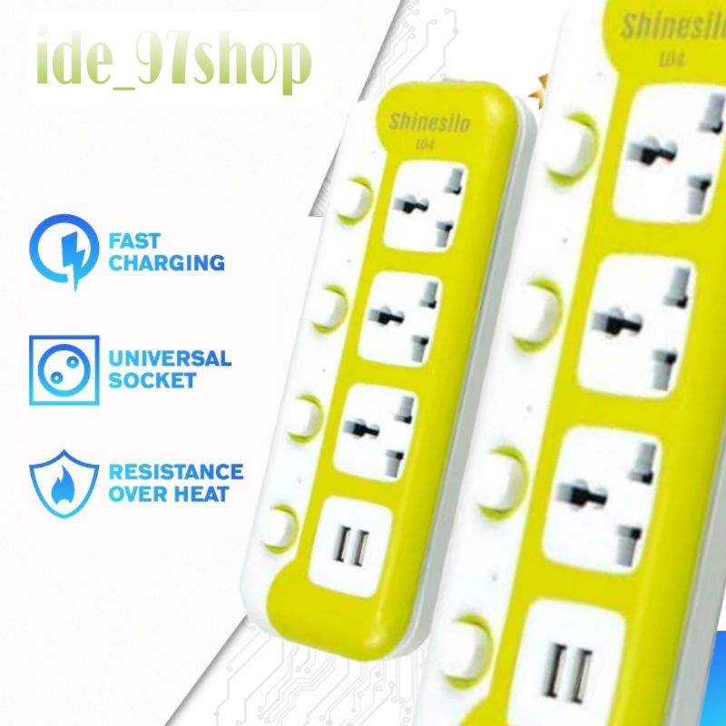 Power Strip usb. 7plug &amp; 2port usb/stop kontak multi fungsi. kabel 3meter