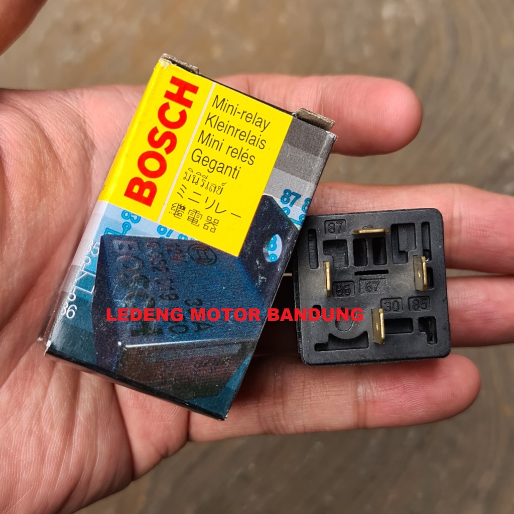 Relay Bosch 12v Kaki 4 Pin Rellay Original Asli Relai Motor Mobil