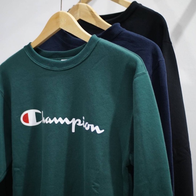 champion crewneck script logo