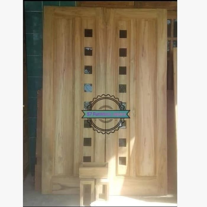 Pintu kusen jati minimalis mentahan untuk rumah sederhana