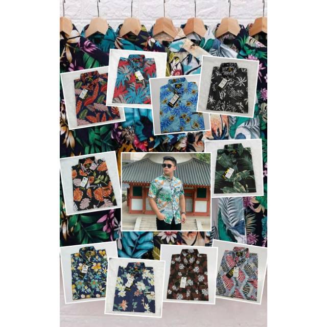 KEMEJA PRIA LENGAN PENDEK DISTRO SURFING CASUAL KASUAL COWOK SANTAI KANTOR HEM BAJU PANTAI