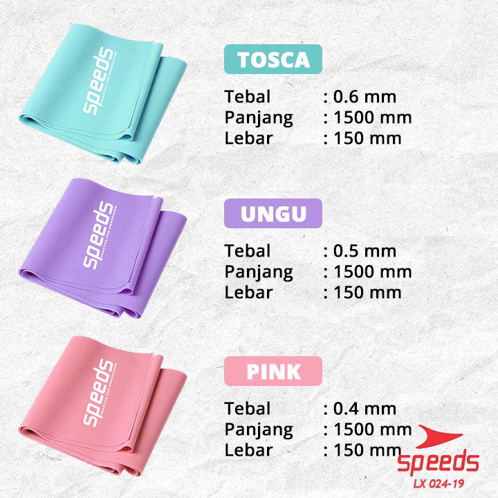 SPEEDS Flexiband Bahan Latex Resistance Band Elastis Alat Olahraga Karet Fitness Gym 024-19-7