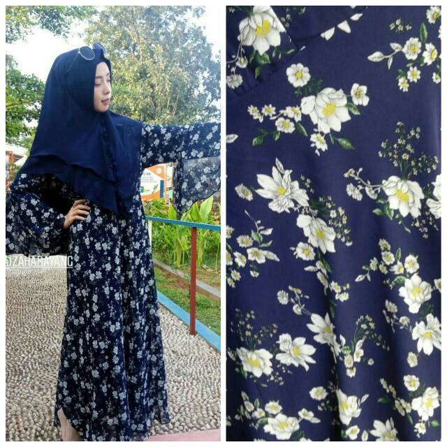 Gamis Zaharayang Motif 43 (Navy)