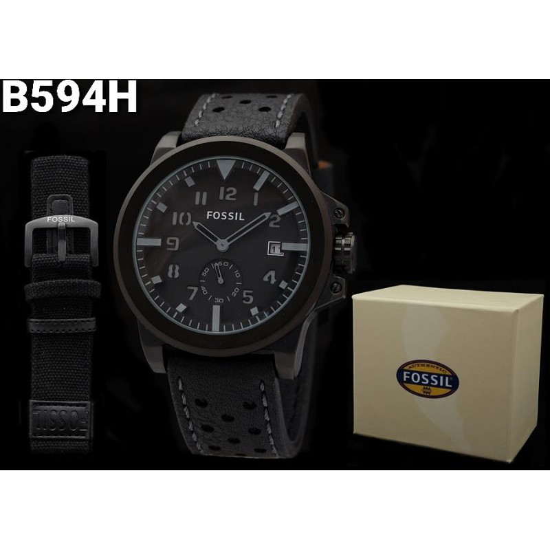 JAM TANGAN FS6083 CHRONO DEKIT PAKET KULIT SEMI SUPER