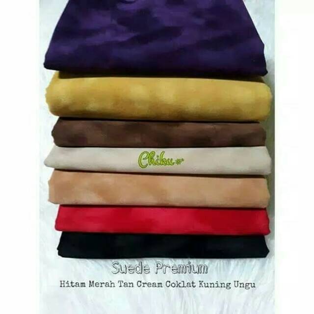 Bahan kain suede premium Suede satu sisi motif harga per 