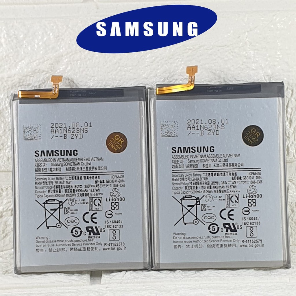 Baterai Battery Original Samsung Galaxy A21S -  A217F - SM-A217F - A12 - A215F - SM-A215F - A02 - A022F - SM-A022F Kode Batre EB-BA217ABY