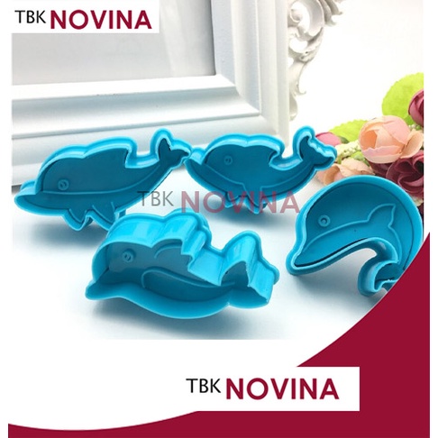 SET CETAKAN FONDANT SNOW / MAWAR / ROSE FONDANT / DOLPHIN