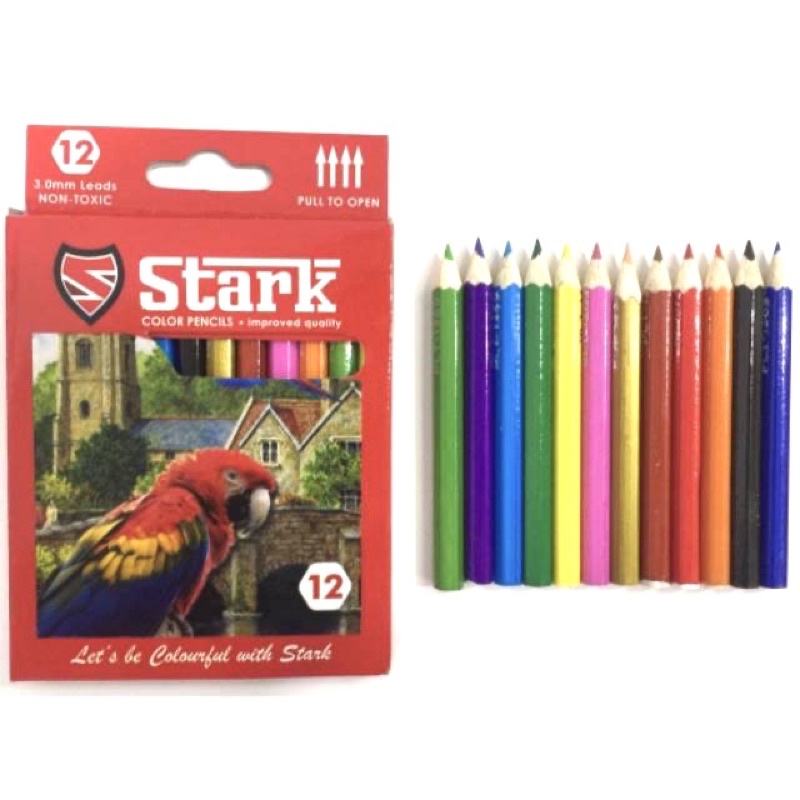 PENSIL WARNA 12 COLORS PENDEK