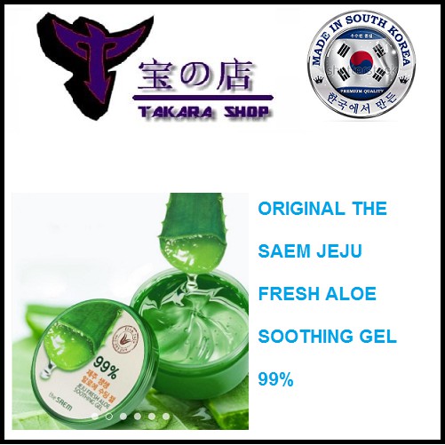 ORIGINAL The Saem Jeju Fresh Aloe Soothing Gel 99% Lidah Buaya Korea Aloe Vera