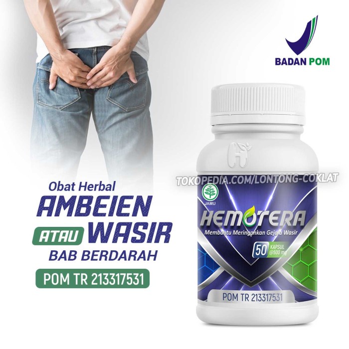 

Ready Obat ambeien wasir hemoroid BPOM Hemotera