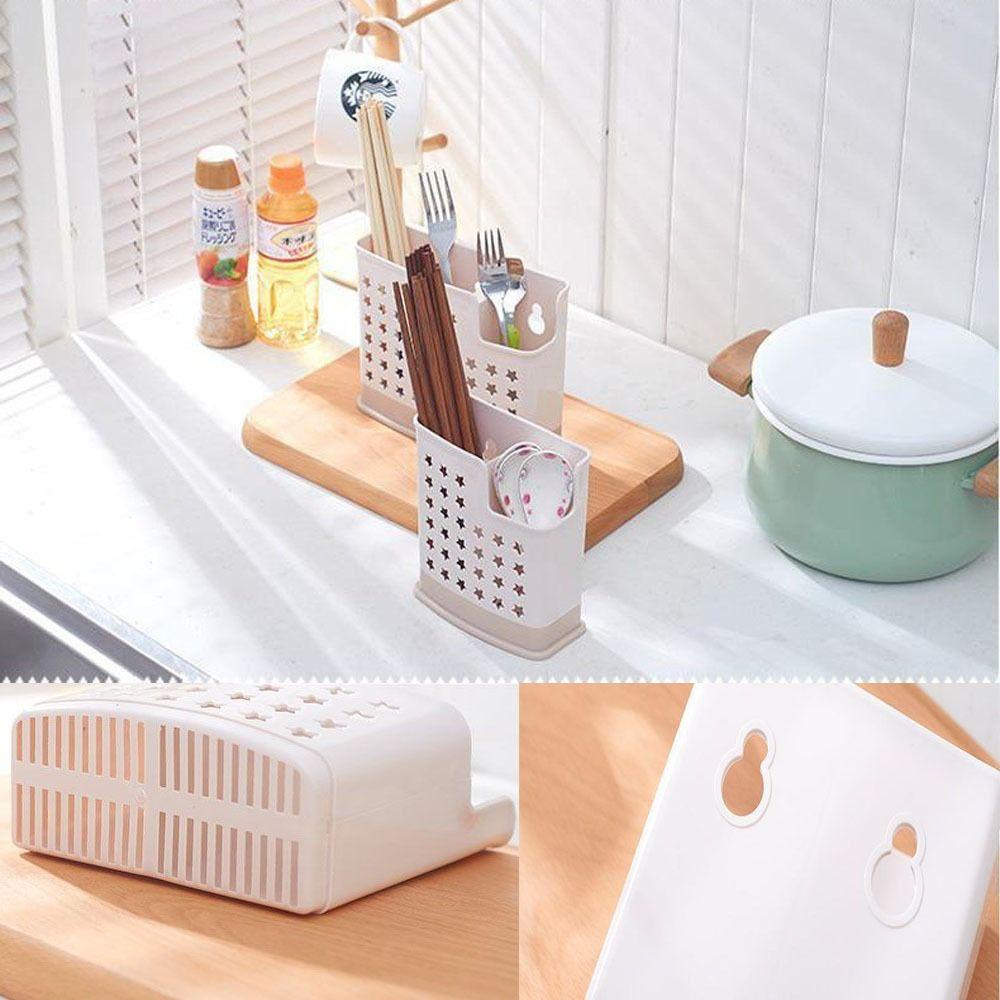 R-FLOWER Cutlery Organizer 2kisi Kotak Penyimpanan Sumpit Tempat Peralatan Masak Aksesoris Dapur Sumpit Sendok Garpu Holder