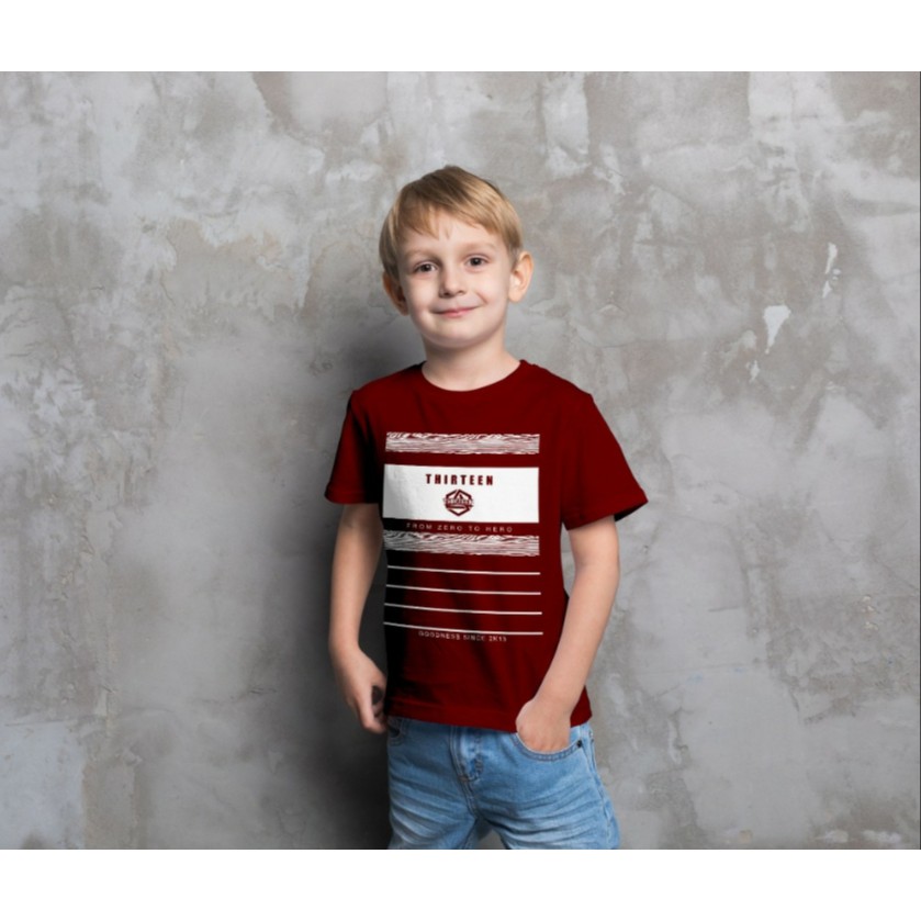 GROSIR Kaos Anak Distro Thirteen Usia 1-15 Tahun MIX MOTIF-5