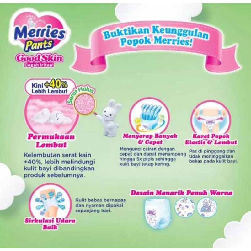 pampers merries xl 38 pant / popok celana merries Xl 38