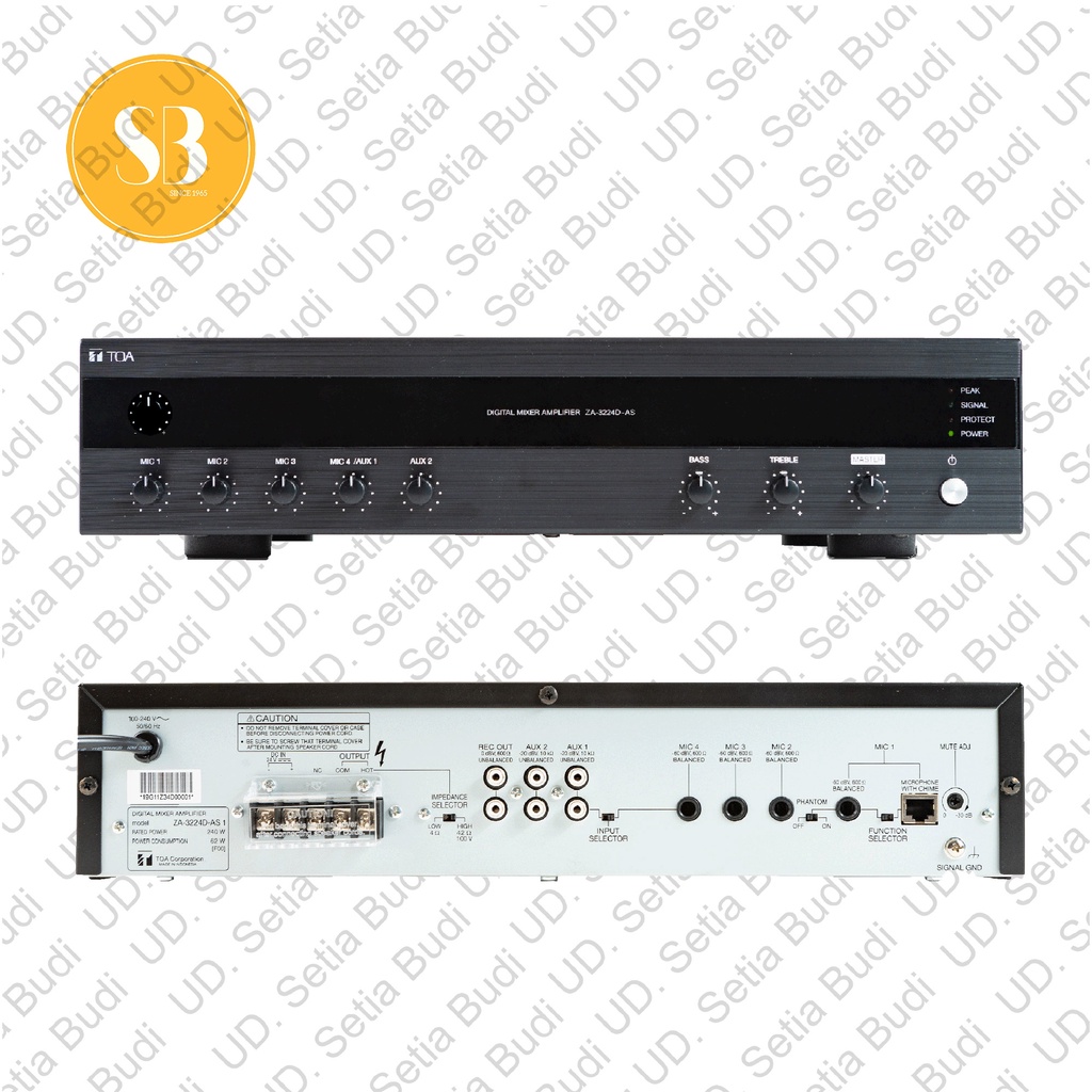 TOA Digital Mixer Amplifier ZA-3224D Asli dan Bergaransi