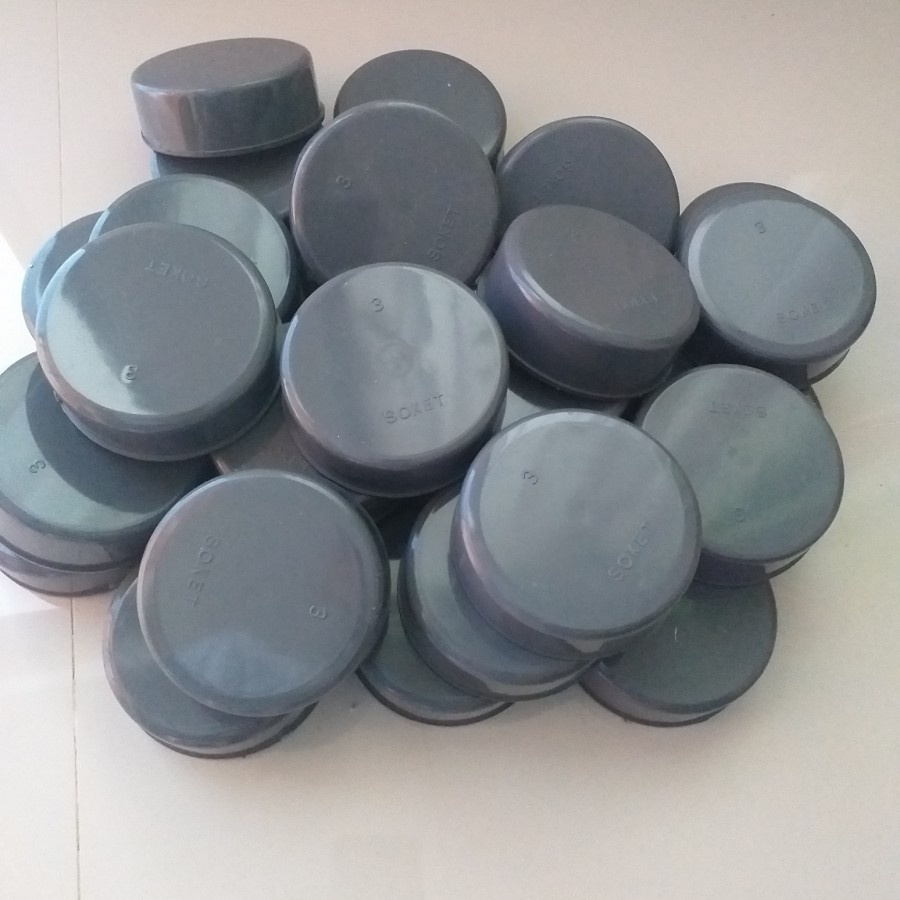Samb Pipa Dop Gress SOKET 3 inch D Pvc/Tutup Pipa 3 inchi Polos Tanpa Drat