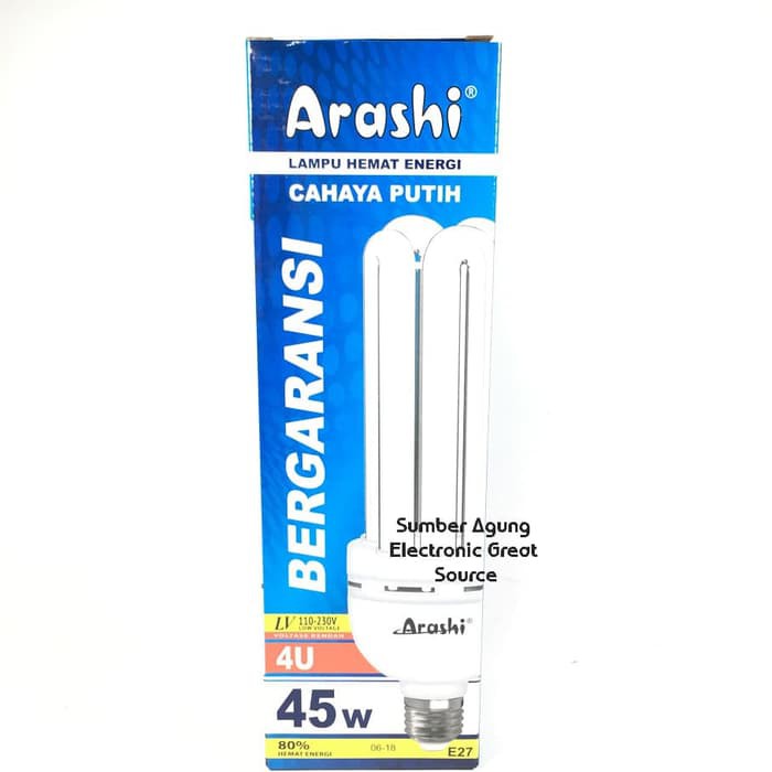 Lampu Jari Arashi 45W 45 watt Bergaransi 4U Cahaya Putih Hemat Energi