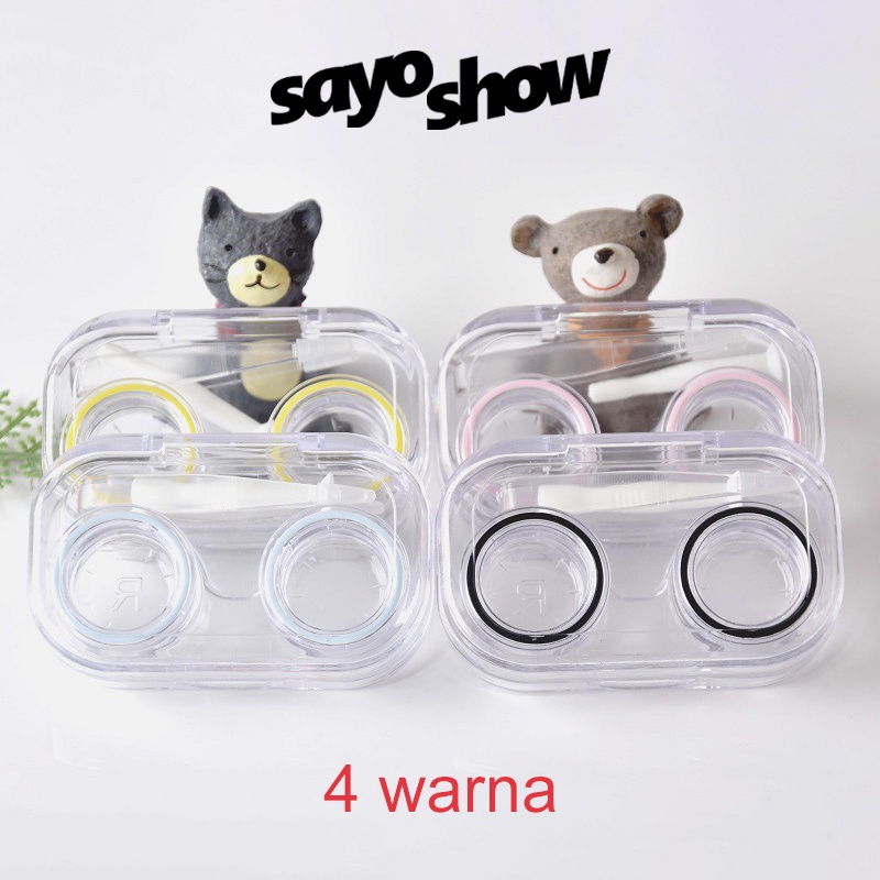 SAYOSHOW - Softlens Case Transparan , Tempat Softlens Bening