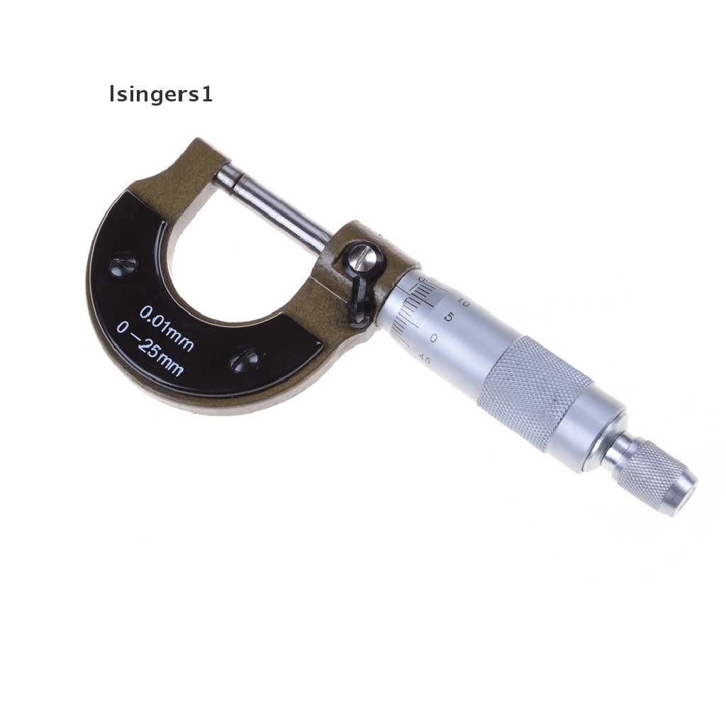 (lsingers1) Alat Pengukur Mikrometer 0-25mm 0.01mm Bahan Metal Untuk Mekanik