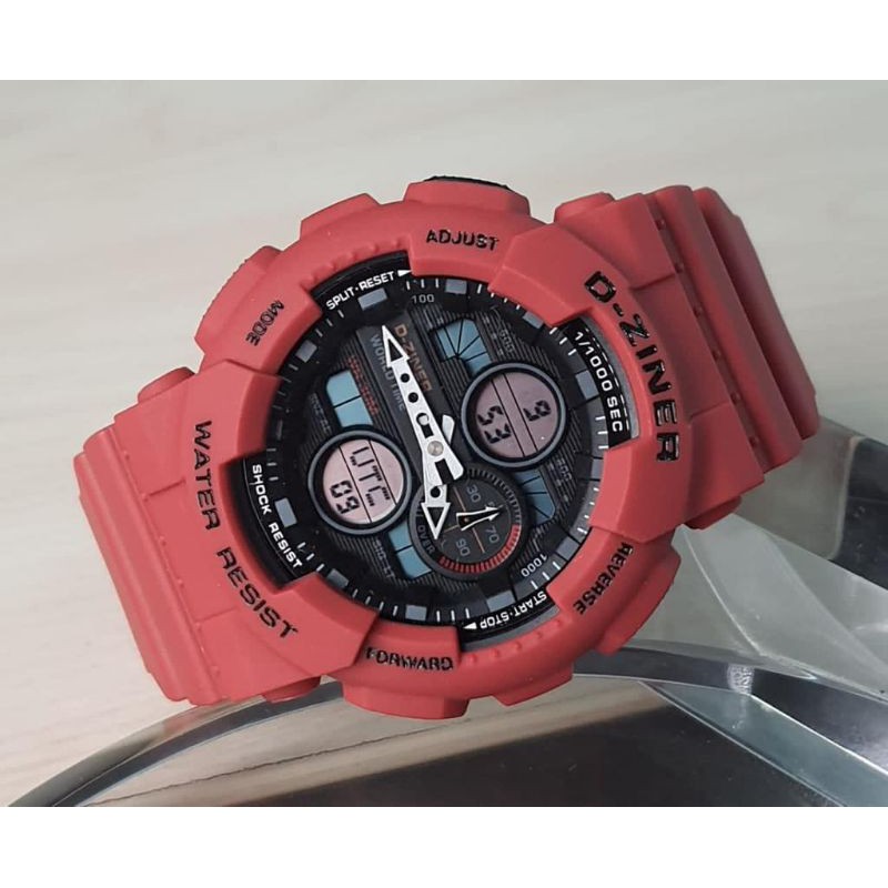 JAM TANGAN PRIA DZINER 8278 DUALTIME MODEL TERBARU 2020
