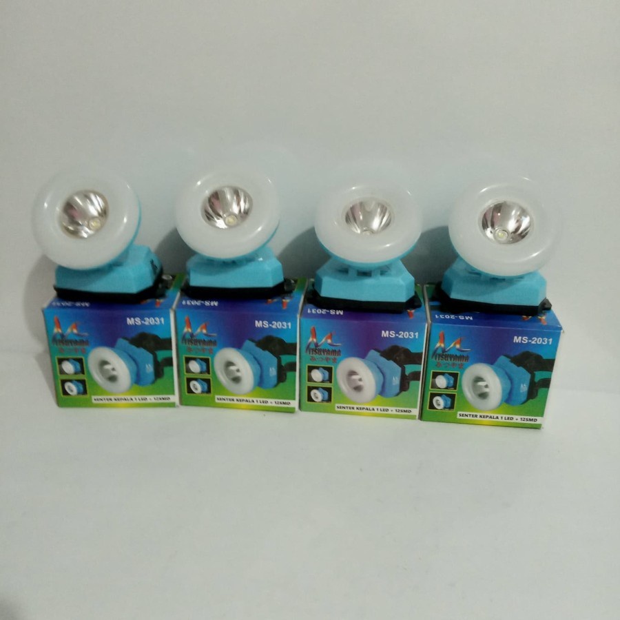 COD Senter kepala 2 fungsi 1 led &amp; 12 smd mitsuyama MS-2031