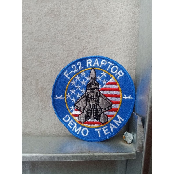Bordir TOPGUN F22 RAPTOR Amerika Serikat USA Emblem Jaket Jeans Parka Rompi Tas Topi Anak Band Vespa