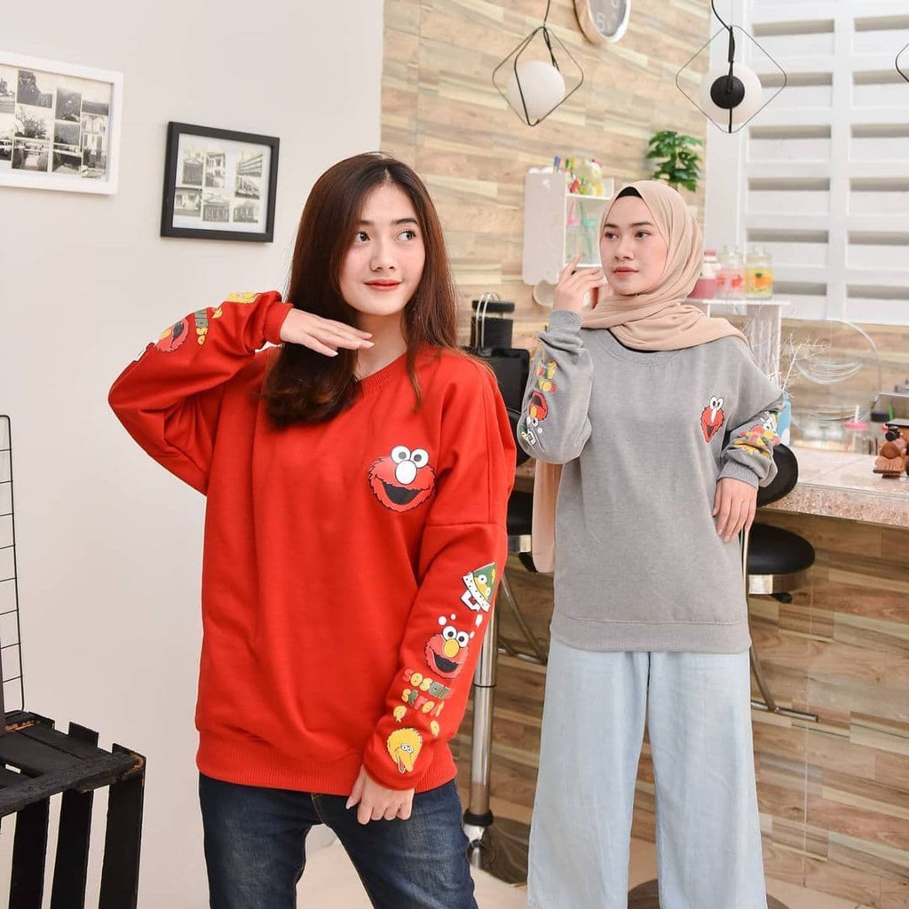 Nara Grosir - Elmo and Friends l Sweater Terbaru Wanita