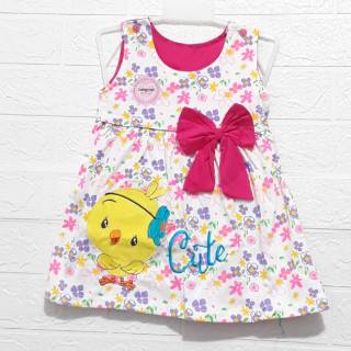  baju  bayi  dress anak  perempuan  fashion bordir cute bird 