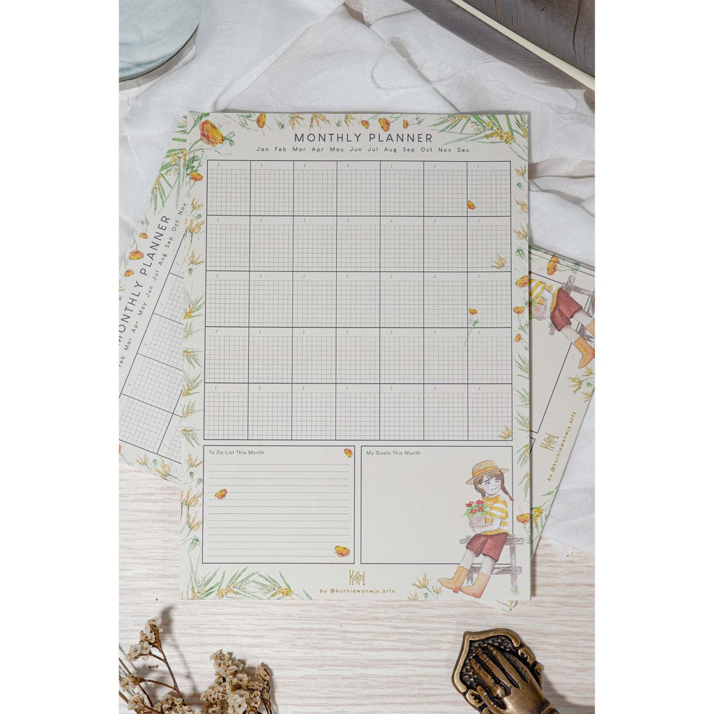 

MONTHLY PLANNER A5 | MEMO PAD | BUKU TULIS | AGENDA TO DO LIST | NOTES KALENDER | NOTEPAD