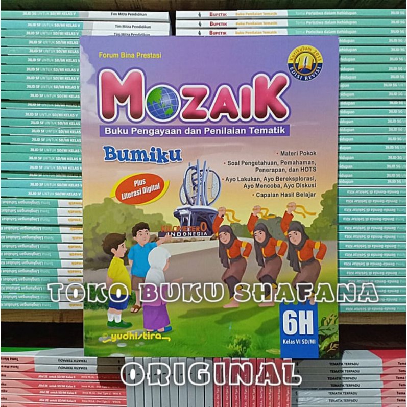 Paket 4 Buku Mozaik 6F 6G 6H 6I Yudhistira Kelas 6 SD K13 Revisi - Pengayaan &amp; Penilaian Tematik