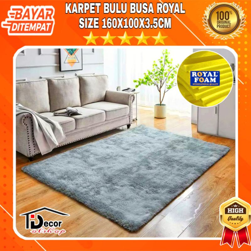 Karpet bulu empuk uk 160x100x3,5cm