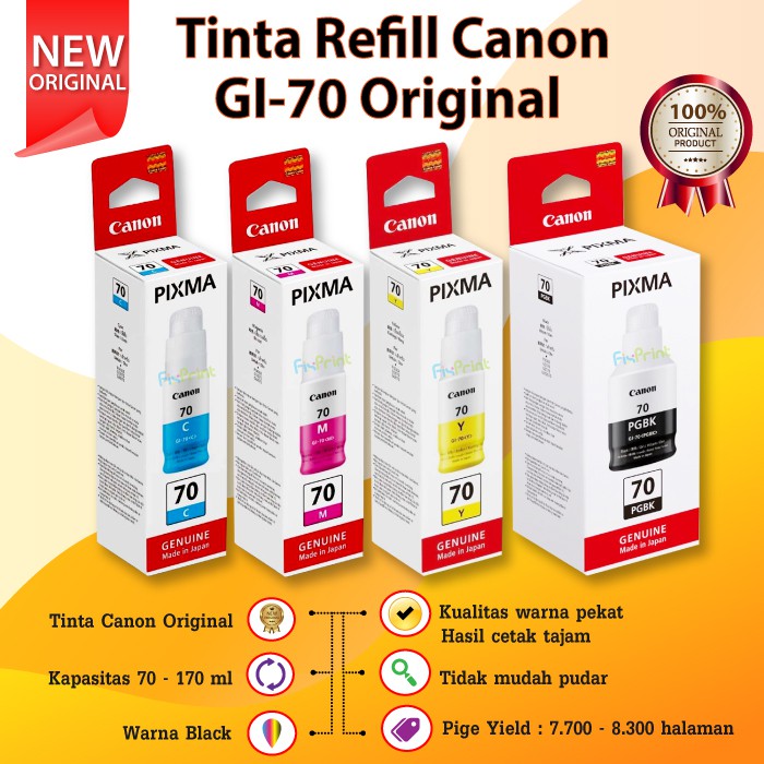 Tinta Printer Canon Original GI-70 GI 70 gi70 G5070 G6070 G7070