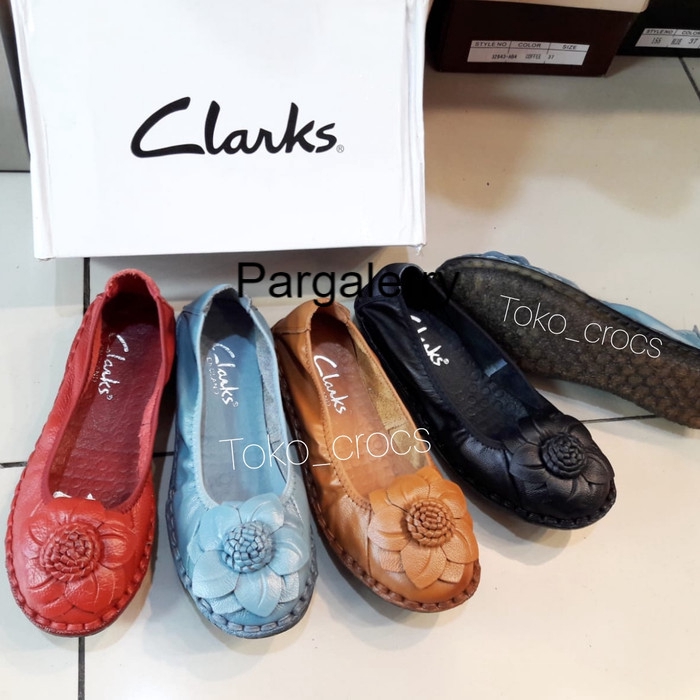sepatu WANITA clarks bunga 1 / clarks bunga matahari - Hitam, 36