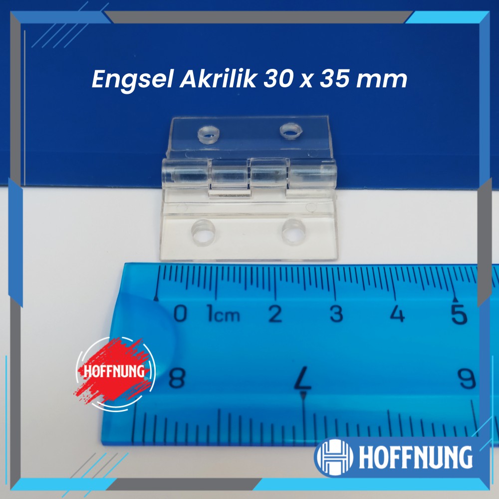 Engsel Lubang Akrilik 30x35mm Tranparant Acrylic 30 x 35 Ukuran 3cm