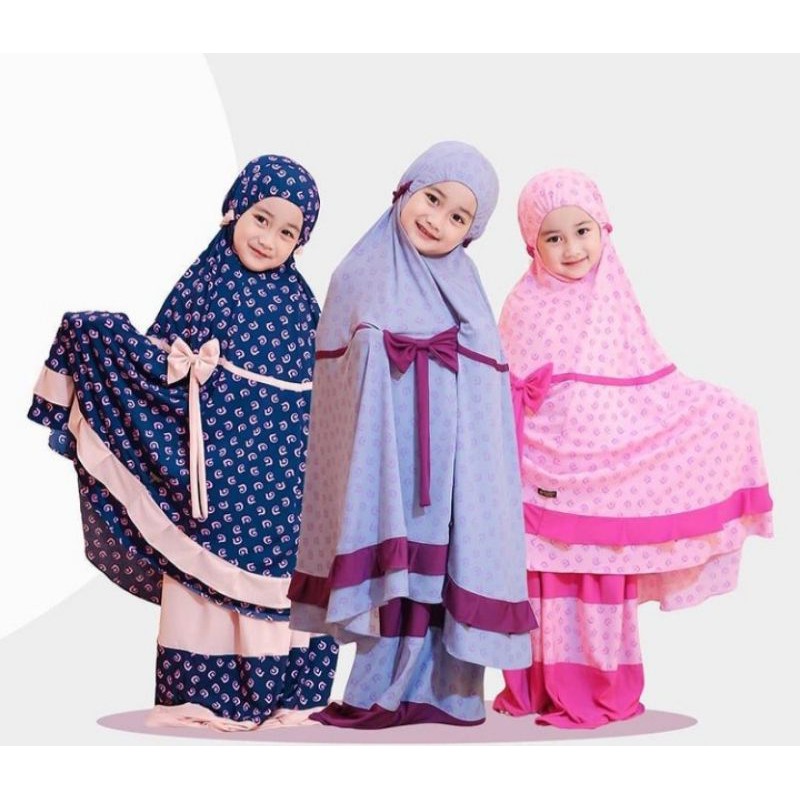 Mukena Anak Isvara ORI Daffi Hijab/ Mukena anak putusan bahan jersey premium