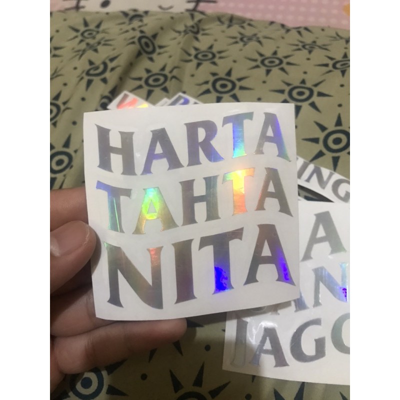 

STICKER HOLOGRAM HARTA TAHTA CUSTOME | STIKER HARTA TAHTA NAMA KAMU | STIKER TIKTOK