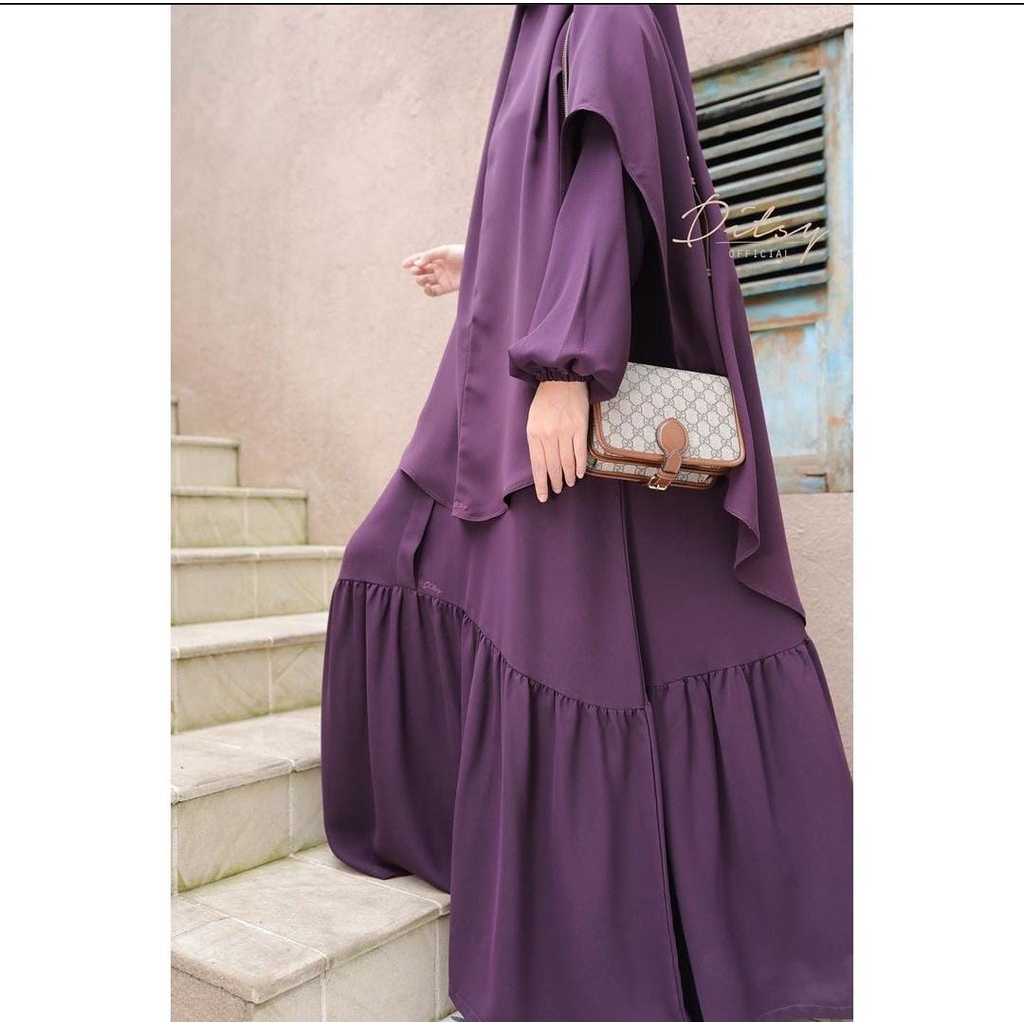 LENNEA MARZAN RAISIN SIZE XL - ORIGINAL DITSY 100% - READY SIAP KIRIM - GAMIS ABAYA MEWAH MATT. MARZ