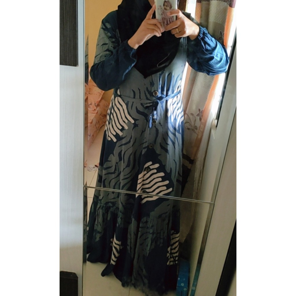 Rizki2putera Gamis Twill Ori Malaman Amanda Batik Terbaru Pekalongan Kekinian Murah Berkualitas