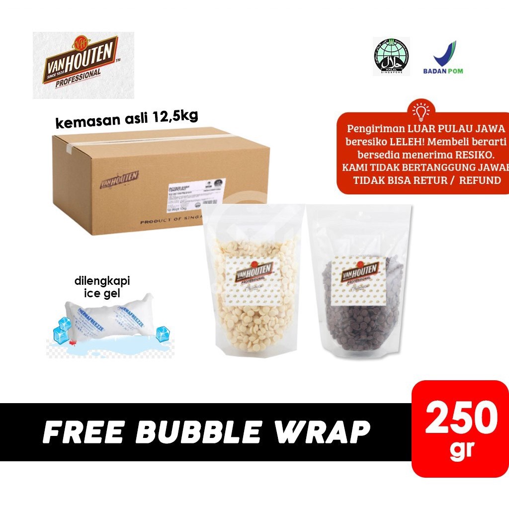 

Van Houten Coklat Couverture +Ice Gel (250 gr) KHUSUS INSTANT & NEXT DAY