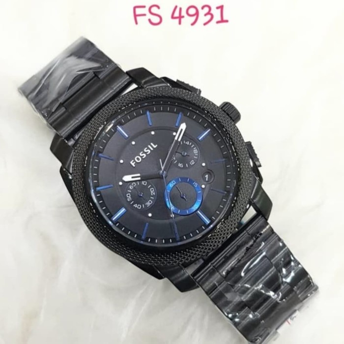 Jam Tangan Pria Merek Fossil FS4931 & FS 4931 Black Original 4.5cm