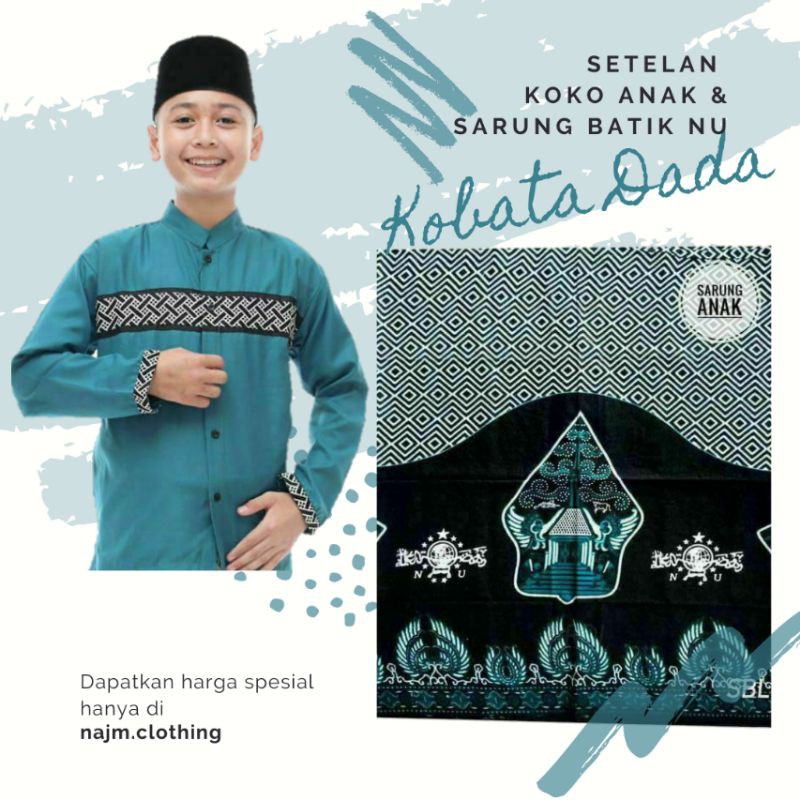 Setelan Anak Laki Laki | Setelan Koko Anak Laki laki | Baju Muslim Anak 12 Tahun Remaja Sarung Batik